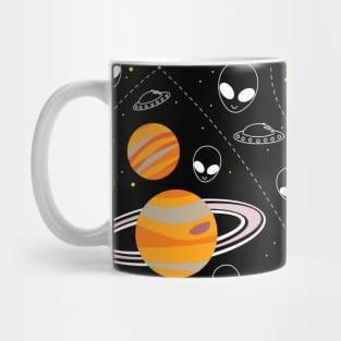 ufo alien pattern ecopop Mug